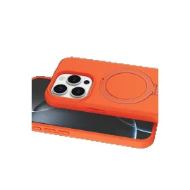 Newface Apple Iphone 15 Pro Max Regal Magsafe Standlı Kapak - Turuncu