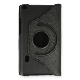 Newface Huawei MediaPad T3 7 Kılıf 360 Tablet Deri Kılıf - Siyah