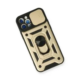 Newface Iphone 12 Pro Kılıf Pars Lens Yüzüklü Silikon - Gold
