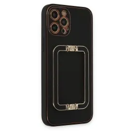 Newface Iphone 12 Pro Max Kılıf Coco Elit Kapak - Siyah