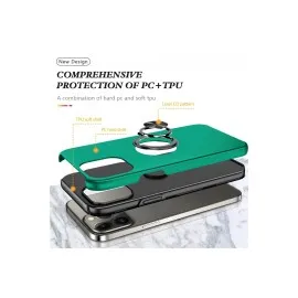Newface Iphone 13 Pro Max Kılıf Elit Yüzüklü Kapak - Yeşil