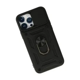 Newface Iphone 13 Pro Max Kılıf Pars Lens Yüzüklü Silikon - Siyah