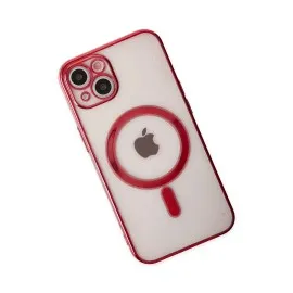 Newface Iphone 14 Plus Kılıf Magneticsafe Lazer Silikon - Kırmızı