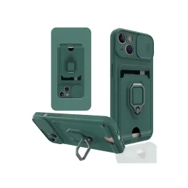 Newface Iphone 14 Plus Kılıf Zuma Kartvizitli Yüzüklü Silikon - Yeşil