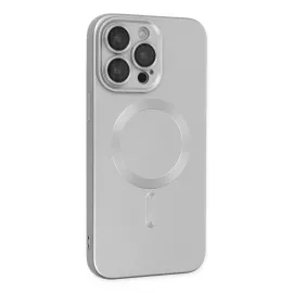 Newface Iphone 14 Pro Kılıf Moshi Lens Magneticsafe Silikon - Gümüş
