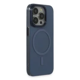 Newface Iphone 15 Pro Kılıf Anka Pc Magneticsafe Sert Metal Kapak - Lacivert