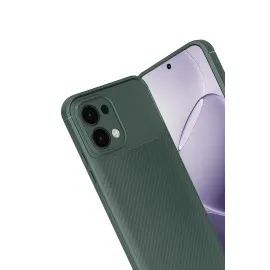 Newface Oppo A6 Pro 4G Auto Focus Karbon Kapak - Koyu Yeşil