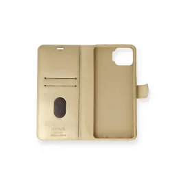 Newface Oppo A73 Kılıf Trend S Plus Kapaklı Kılıf - Gold