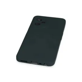 Newface Realme C35 Kılıf Nano Içi Kadife Silikon - Koyu Yeşil