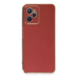 Newface Realme C35 Kılıf Volet Silikon - Kırmızı