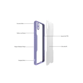 Newface Samsung Galaxy A02 Kılıf Platin Silikon - Lila