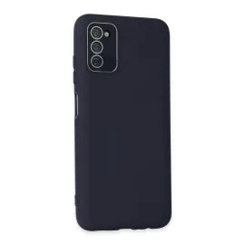 Newface Samsung Galaxy A03S Kılıf Lansman Glass Kapak - Lacivert
