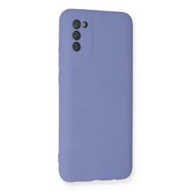 Newface Samsung Galaxy A03S Kılıf Nano Içi Kadife Silikon - Lila