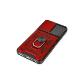 Newface Samsung Galaxy A04S Kılıf Pars Lens Yüzüklü Silikon - Kırmızı