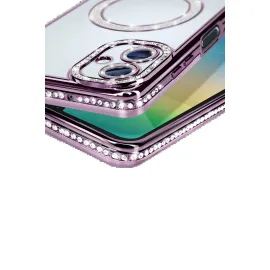 Newface Samsung Galaxy A06 Joke Simli Magneticsafe Kılıf - Derin Mor
