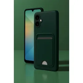 Newface Samsung Galaxy A06 Kılıf Kelvin Kartvizitli Silikon - Mavi