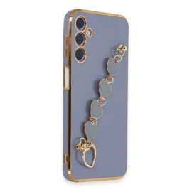 Newface Samsung Galaxy A24 4G Kılıf Esila Silikon - Gri