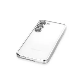 Newface Samsung Galaxy S24 Kılıf Razer Lensli Silikon - Gümüş