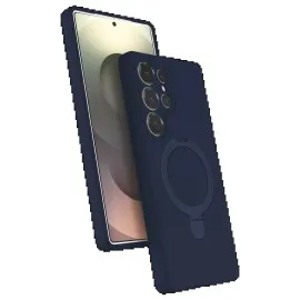 Newface Samsung Galaxy S24 Ultra Regal Magsafe Standlı Kapak - Lacivert