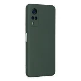 Newface Vivo Y53S Kılıf Nano Içi Kadife Silikon - Koyu Yeşil