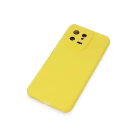 Newface Xiaomi Mi 13 Kılıf Nano Içi Kadife Silikon - Sarı