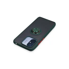 Newface Xiaomi Redmi 12C Kılıf Montreal Yüzüklü Silikon Kapak - Yeşil