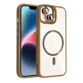 Joko Apple Iphone 13 Remim Lensli Magsafe Standlı Kapak - Kahverengi