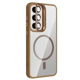 Joko Samsung Galaxy S25 Fe Remim Lensli Magsafe Standlı Kapak - Kahverengi