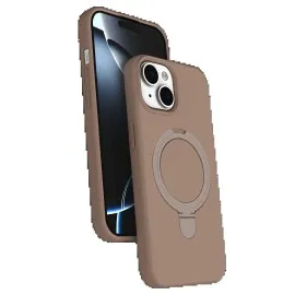 Newface Apple iPhone 15 Regal Magsafe Standlı Kapak - Çöl Titanyum