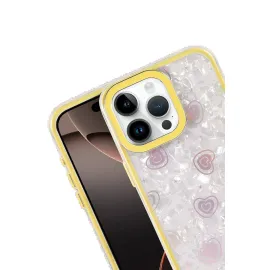 Newface Apple Iphone 16 Pro Max Lumi Desenli Kapak - Sarı