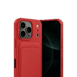 Newface Apple Iphone 17 Pro Max Kelvin Kartvizitli Silikon - Kırmızı