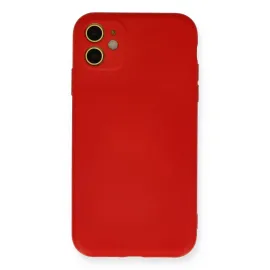 Newface Iphone 11 Kılıf Nano Içi Kadife Silikon - Kırmızı