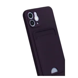 Newface Iphone 12 Kılıf Kelvin Kartvizitli Silikon - Derin Mor