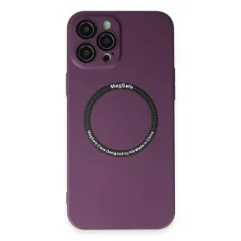 Newface Iphone 12 Pro Kılıf Jack Magneticsafe Lens Silikon - Mürdüm