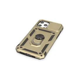 Newface Iphone 12 Pro Max Kılıf Pars Lens Yüzüklü Silikon - Gold