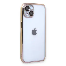 Newface Iphone 14 Kılıf Razer Lensli Silikon - Gold