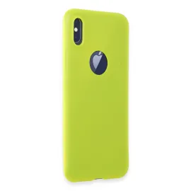 Newface Iphone X Kılıf First Silikon - Parlak Sarı