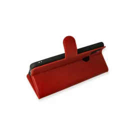 Newface Realme C25 Kılıf Trend S Plus Kapaklı Kılıf - Kırmızı