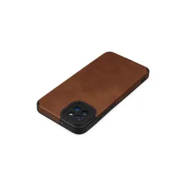 Newface Samsung Galaxy A03 Kılıf Loop Deri Silikon - Kahverengi