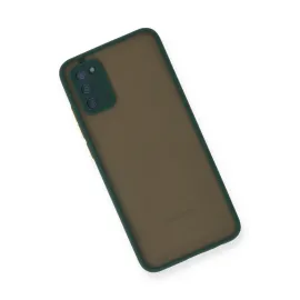 Newface Samsung Galaxy A03S Kılıf Montreal Silikon Kapak - Yeşil