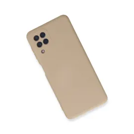 Newface Samsung Galaxy A22 Kılıf Nano Içi Kadife Silikon - Pudra