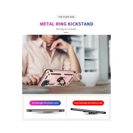 Newface Samsung Galaxy A22 Kılıf Sofya Yüzüklü Silikon Kapak - Rose