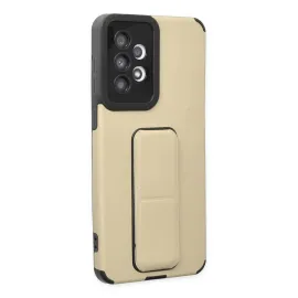 Newface Samsung Galaxy A33 5G Kılıf Mega Standlı Silikon - Gold