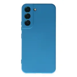 Newface Samsung Galaxy S22 Plus Kılıf Nano Içi Kadife Silikon - Mavi