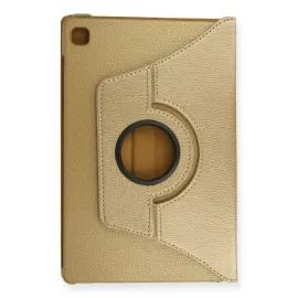 Newface Samsung Galaxy T500 Tab A7 10.4 Kılıf 360 Tablet Deri Kılıf - Gold