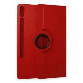 Newface Samsung Galaxy X610 Tab S9 FE Plus 12.4 Kılıf 360 Tablet Deri Kılıf - Kırmızı