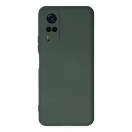 Newface Vivo Y53S Kılıf Nano Içi Kadife Silikon - Koyu Yeşil