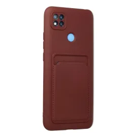 Newface Xiaomi Redmi 9C Kılıf Kelvin Kartvizitli Silikon - Bordo