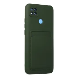 Newface Xiaomi Redmi 9C Kılıf Kelvin Kartvizitli Silikon - Koyu Yeşil