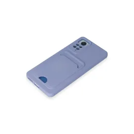 Newface Xiaomi Redmi Note 12 Pro 4G Kılıf Kelvin Kartvizitli Silikon - Lila